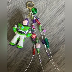 Disney Toy Story Buzz Lightyear Beaded Bag Charm Keychain